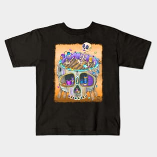 Skeleton Relaxing Day Off - Día De Los Muertos - Vacation Mode - Cute Skeleton Kids T-Shirt